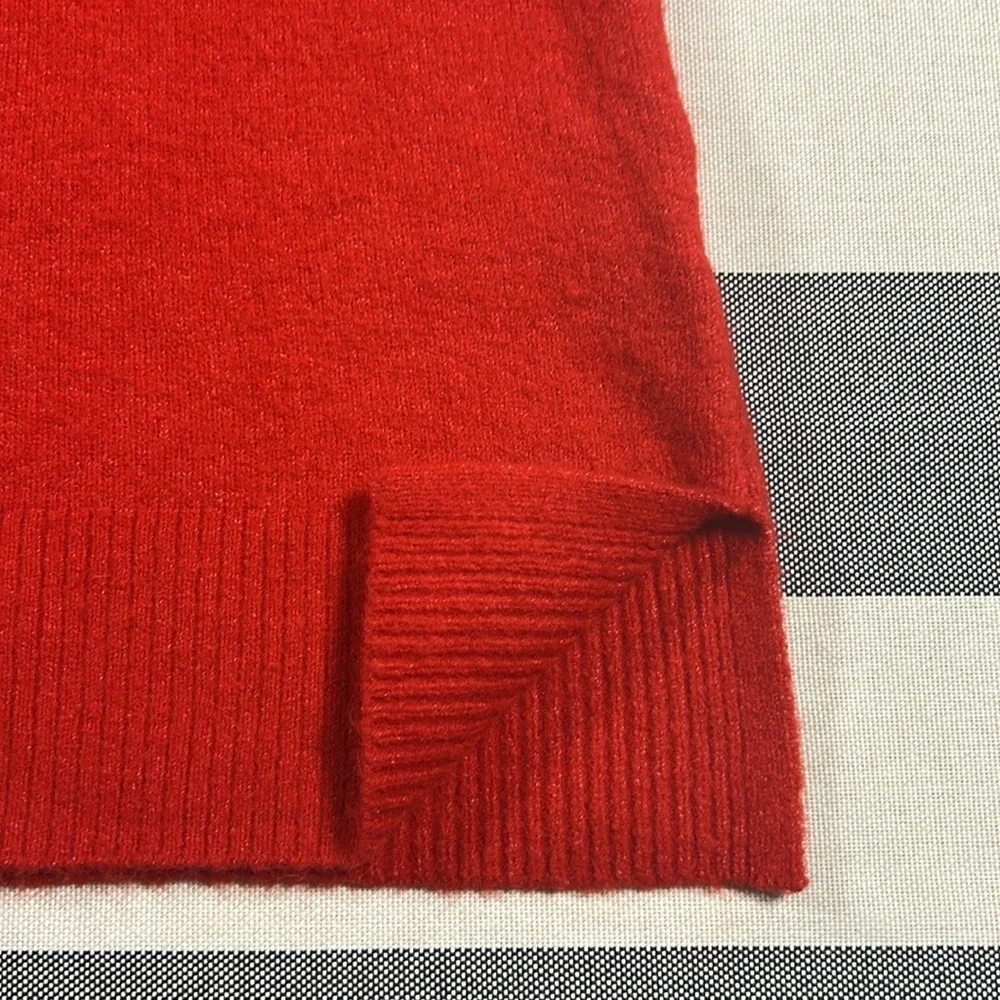 J.Crew Extra Soft Wool Blend Sweater Women M Red Merino Alpaca Crewneck NWT